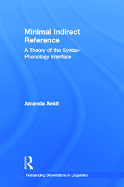 Minimal Indirect Reference: A Theory of the Syntax-Phonology Interface book cover
