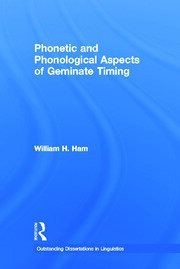Phonetic and Phonological Aspects of Geminate Timing book cover