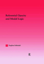 Referential Opacity and Modal Logic book cover