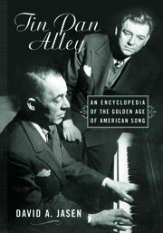 Tin Pan Alley: An Encyclopedia of the Golden Age of American Song book cover