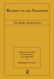 Walther von der Vogelweide: The Single-Stanza Lyrics book cover