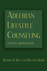 Adlerian Lifestyle Counseling: Practice and Research book cover