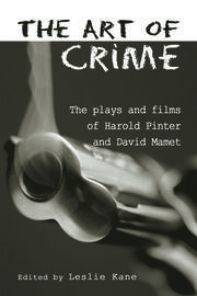 The Art of Crime: The Plays and Film of Harold Pinter and David Mamet book cover