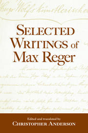 Selected Writings of Max Reger book cover