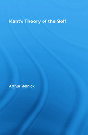 Kant’s Theory of the Self book cover