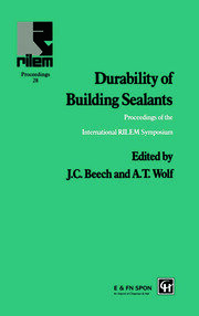 Durability of Building Sealants book cover