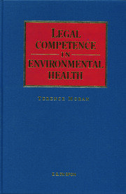 Legal Competence in Environmental Health book cover