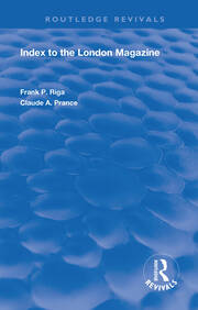 Index to the London Magazine book cover