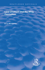 Lord Chatham and the Whig Opposition book cover