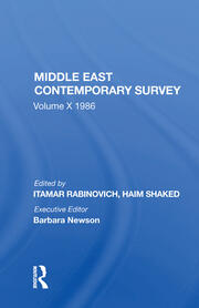 Middle East Contemporary Survey, Volume X, 1986 book cover