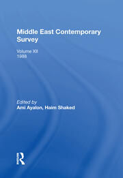 Middle East Contemporary Survey, Volume Xii, 1988 book cover