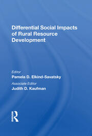 Differential Social Impacts Of Rural Resource Development book cover