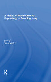 A History Of Developmental Psychology In Autobiography book cover