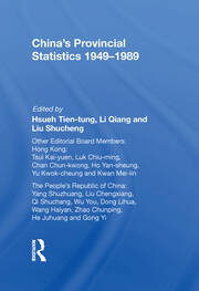 China's Provincial Statistics, 1949-1989 book cover