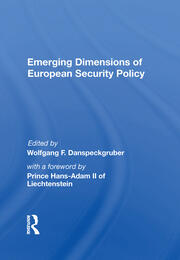 Emerging Dimensions Of European Security Policy book cover