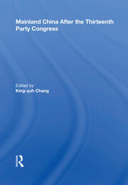 Mainland China After The Thirteenth Party Congress book cover