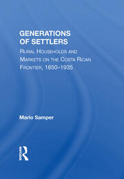 Generations Of Settlers: Rural Households And Markets On The Costa Rican Frontier, 1850-1935 book cover