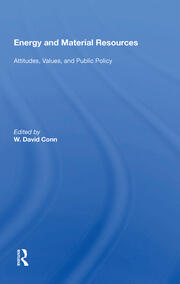 Energy And Material Resources: Attitudes, Values, And Public Policy book cover