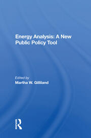 Energy Analysis: A New Public Policy Tool book cover