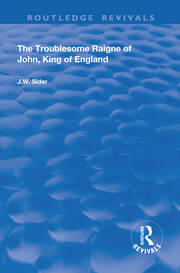 The Troublesome Raigne of John, King of England book cover