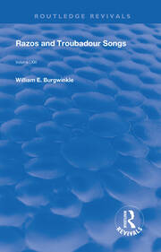 Razos and Troubadour Songs book cover