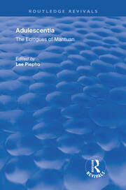 Adulescentia: The eclogues of Mantuan book cover