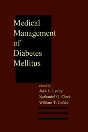 Medical Management of Diabetes Mellitus book cover