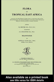 Flora of tropical East Africa - Balanitaceae (2003) book cover
