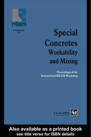 Special Concretes - Workability and Mixing book cover