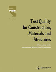 Test Quality for Construction, Materials and Structures: Proceedings of the International RILEM/ILAC Symposium book cover