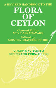 A Revised Handbook to the Flora of Ceylon, Vol. XV, Part A: Ferns and Fern-Allies book cover