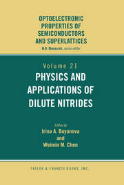 Physics and Applications of Dilute Nitrides book cover