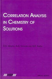 Correlation Analysis in Chemistry of Solutions book cover