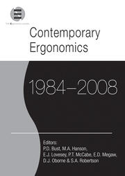 Contemporary Ergonomics 1984-2008: Selected papers and an overview of the Ergonomics Society Annual Conference book cover
