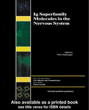 Ig Superfamily Molecules in the Nervous System book cover