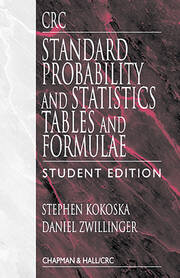 CRC Standard Probability and Statistics Tables and Formulae, Student Edition book cover