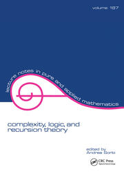 Complexity, Logic, and Recursion Theory book cover