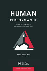 Emotion and Performance: A Special Issue of Human Performance book cover