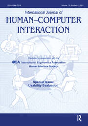 Usability Evaluation: A Special Issue of the International Journal of Human-Computer Interaction book cover
