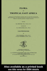 Flora of tropical East Africa - Callitrichaceae (2003) book cover