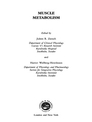 Muscle Metabolism book cover