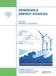 Renewable Energy Sources: Watt Committee: report number 22 book cover