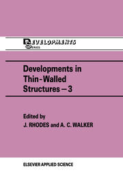 Developments in Thin-Walled Structures - 3 book cover