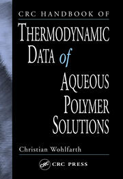 CRC Handbook of Thermodynamic Data of Aqueous Polymer Solutions book cover