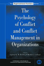 The Psychology of Conflict and Conflict Management in Organizations book cover