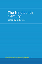The Nineteenth Century: Routledge History of Philosophy Volume 7 book cover