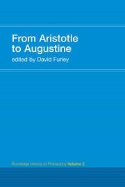 From Aristotle to Augustine: Routledge History of Philosophy Volume 2 book cover