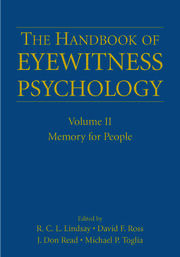 The Handbook of Eyewitness Psychology: Volume II: Memory for People book cover