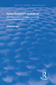 Henry Stanford's Anthology: An Edition of Cambridge University Library manuscript Dd. 5.75 book cover