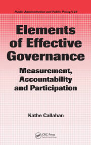 Elements of Effective Governance: Measurement, Accountability and Participation book cover